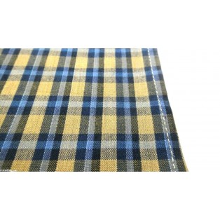 15" Set of 2 Poly Cotton - Large Handkerchief Hanky Napkin Pocket Square - Checks